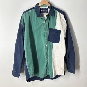 90’s style rough weather button up bugle boy